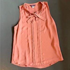 Women's Sleeveless Bow Tie Blouse - Dusty rose